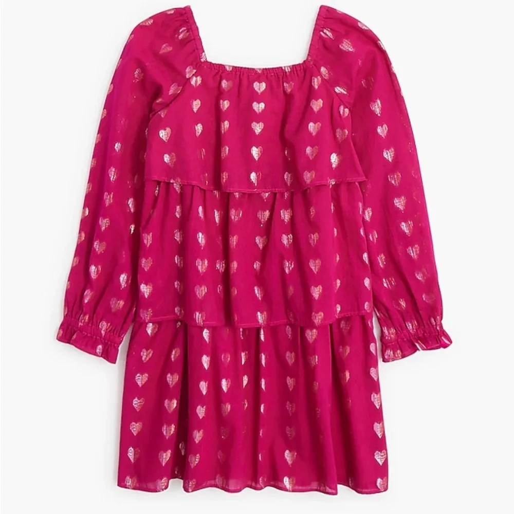 Crewcuts Vibrant Pink hearts 🩷 hearts 💞 Dress